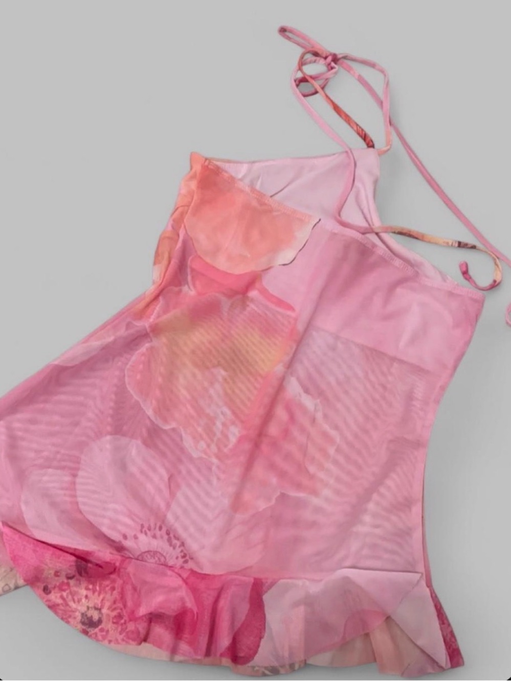 Pink Floral Halter Top - Picture 2 of 4